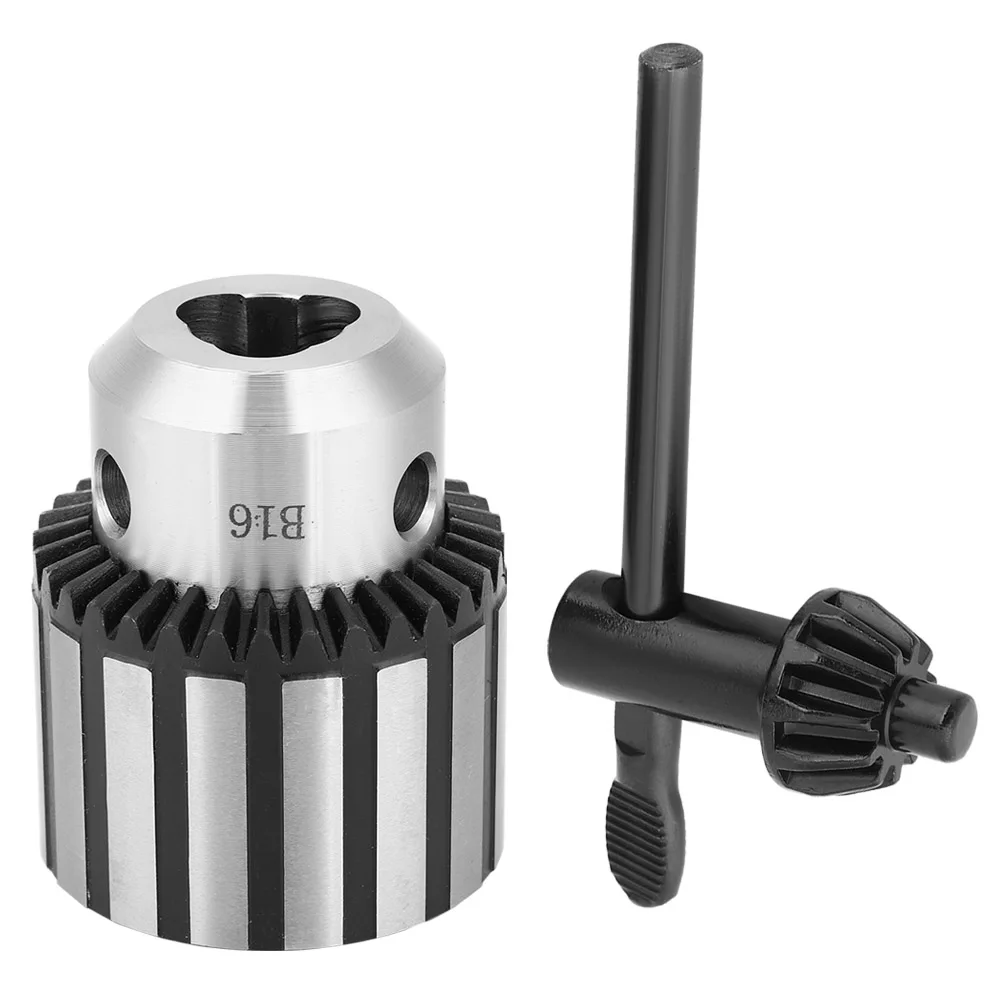 3-16mm B16 Heavy Duty Keyed Drill Chuck Shell Uses Electrophoretic Paint Specially Treated Clamping Jaws Lathe Bench Drill Tool