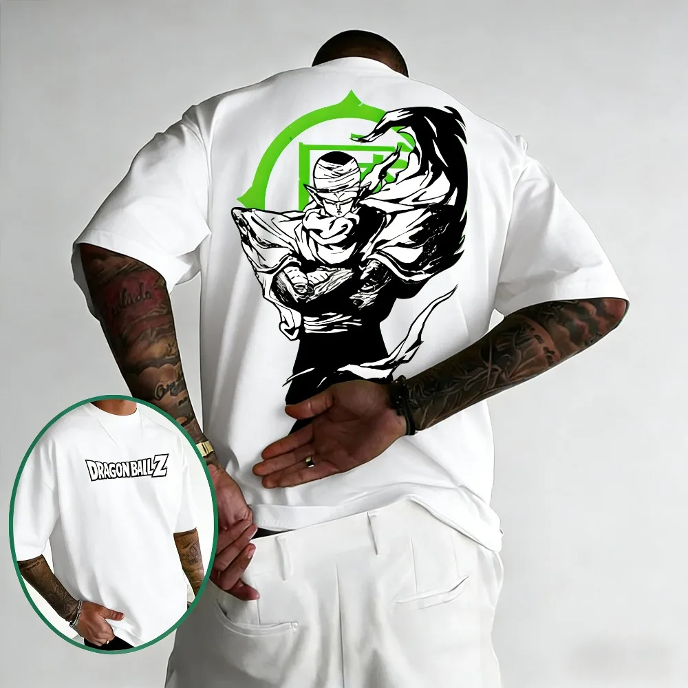 

Oversized Neutral Pure Cotton T-shirt Dragon Ball Piccolo 2026 Summer New Product Anime Printed Parent-child Short Sleeved Top