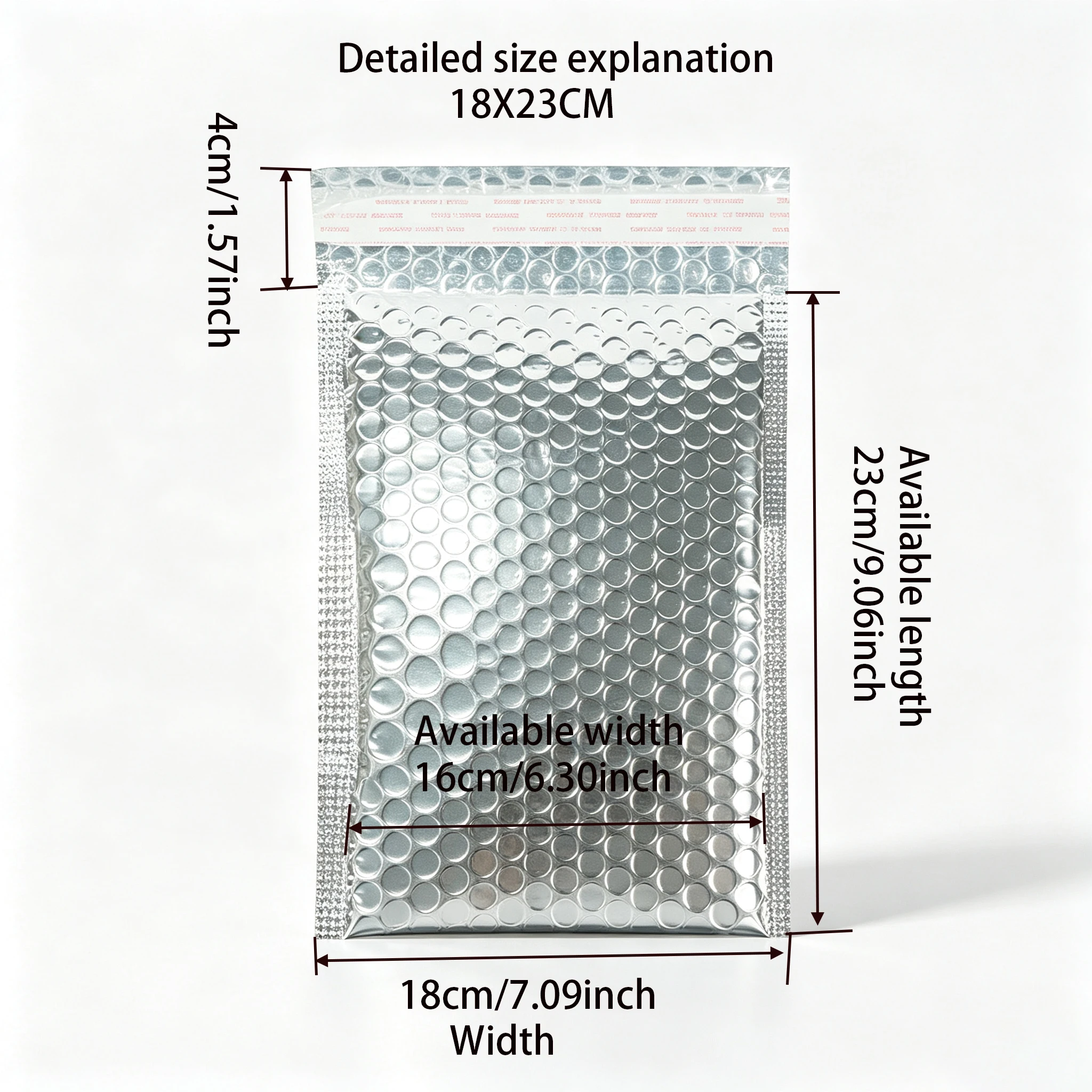 10Pcs Silver Bubble Mailers Self Seal Padded Envelopes Waterproof Shockproof Mailing Bags Small Business Gift Shipping Packaging