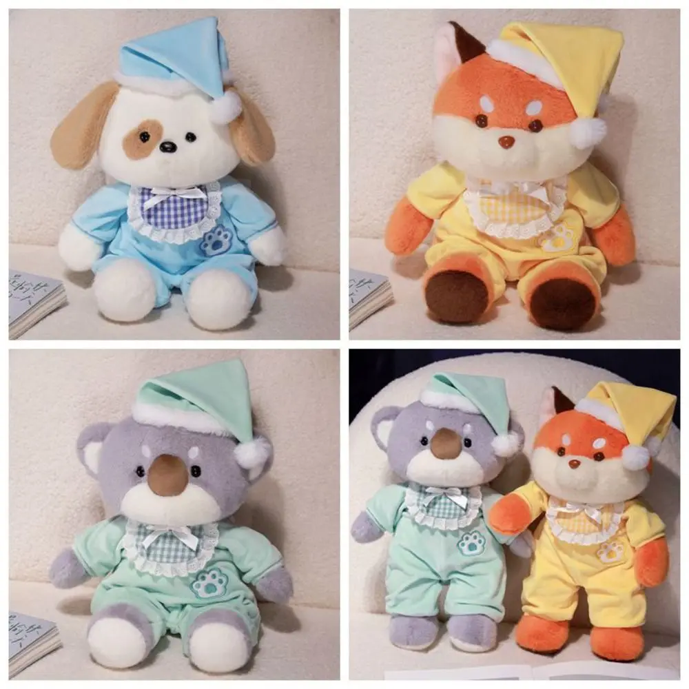 

Kawaii Cartoon Pajamas Dog Doll Multifunctional to Usage Soft Stuffed Soft Good Night Animal Doll Stuffed Plush Orange Color