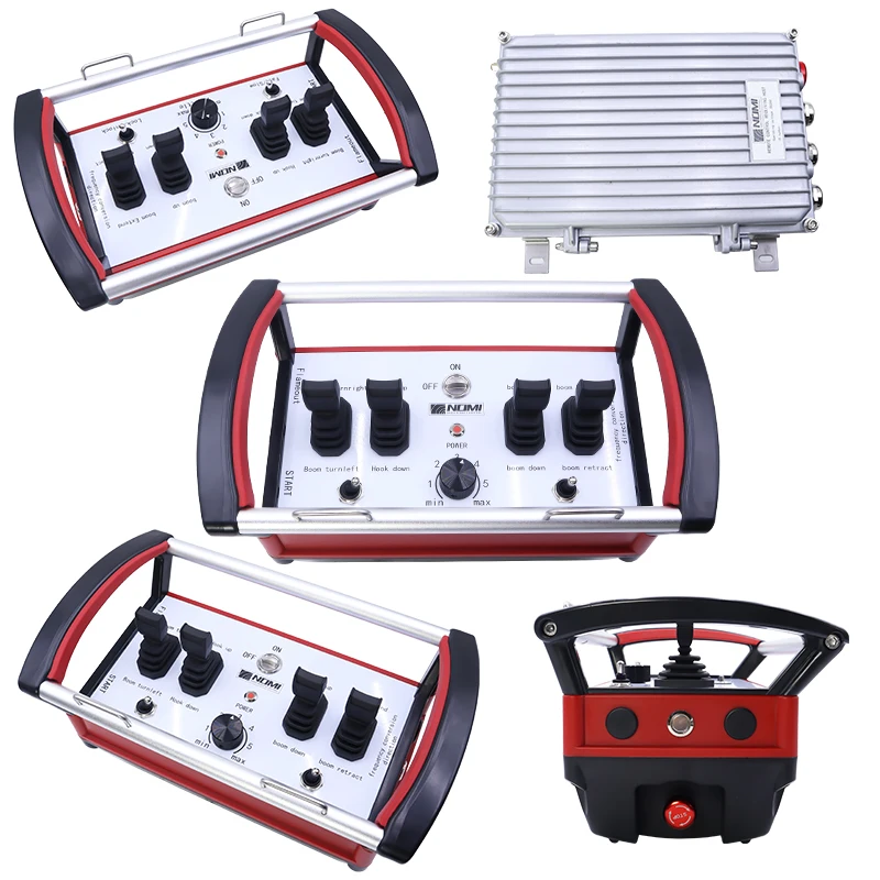Professional Custom Hydraulic Joystick Proportional Valves 4-8 Levers Industrial Smart Remote Control 225M IP65 Wireless DC 12V