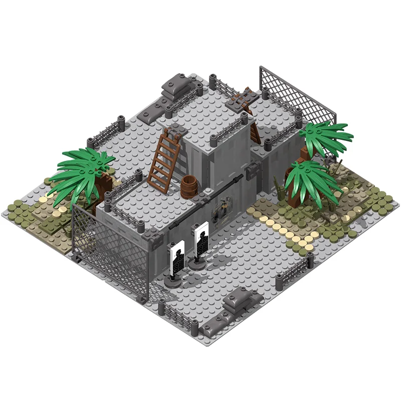 Juego de construcción de modelos de fortaleza, versión grande, Base militar de fuerzas especiales, figuras de escena de asedio, juguete de ensamblaje