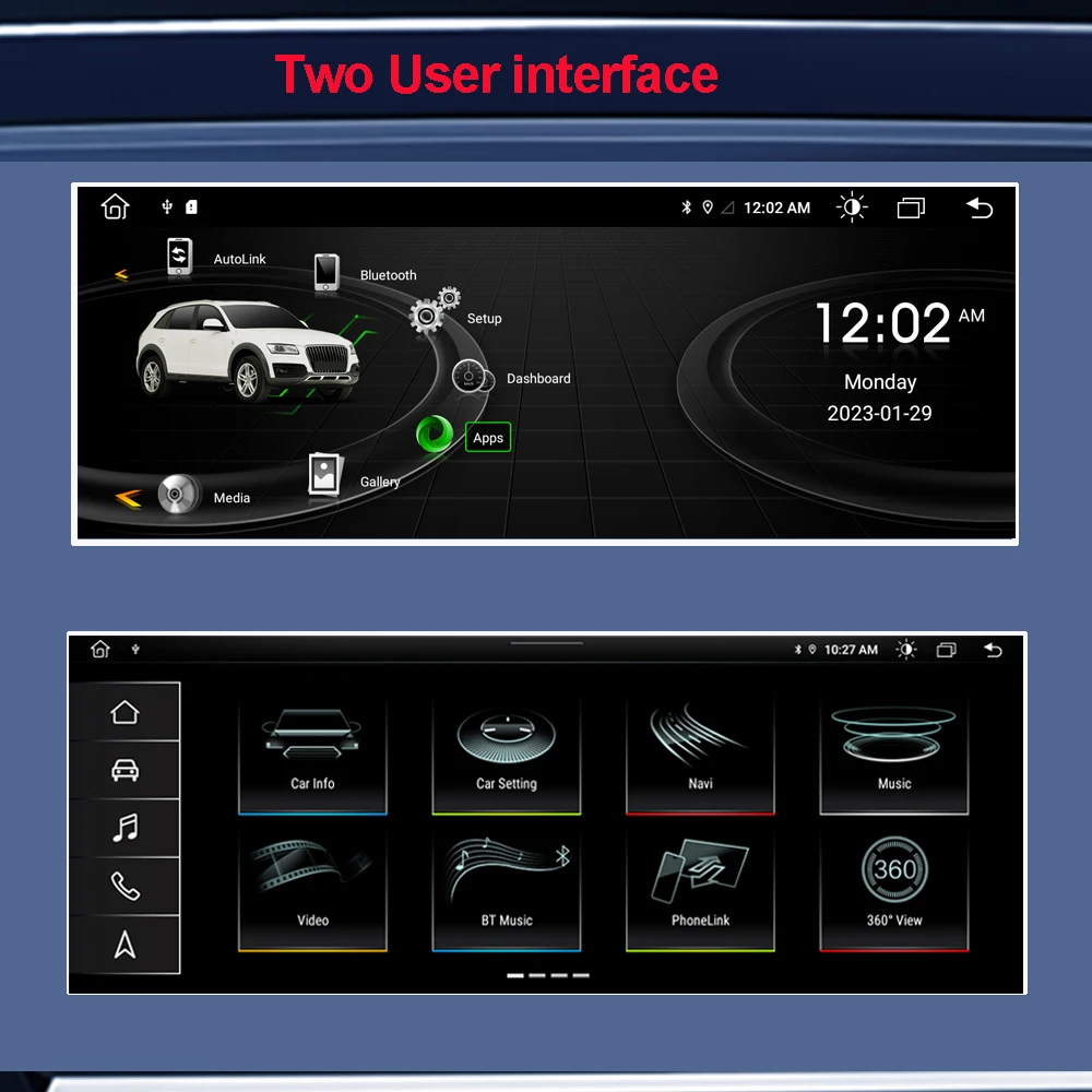 Autotop Android 12 8G+128G Car Radio For Audi Q7 2005-2015 Wireless Carplay GPS Navigation Multimedia Player 10.25\