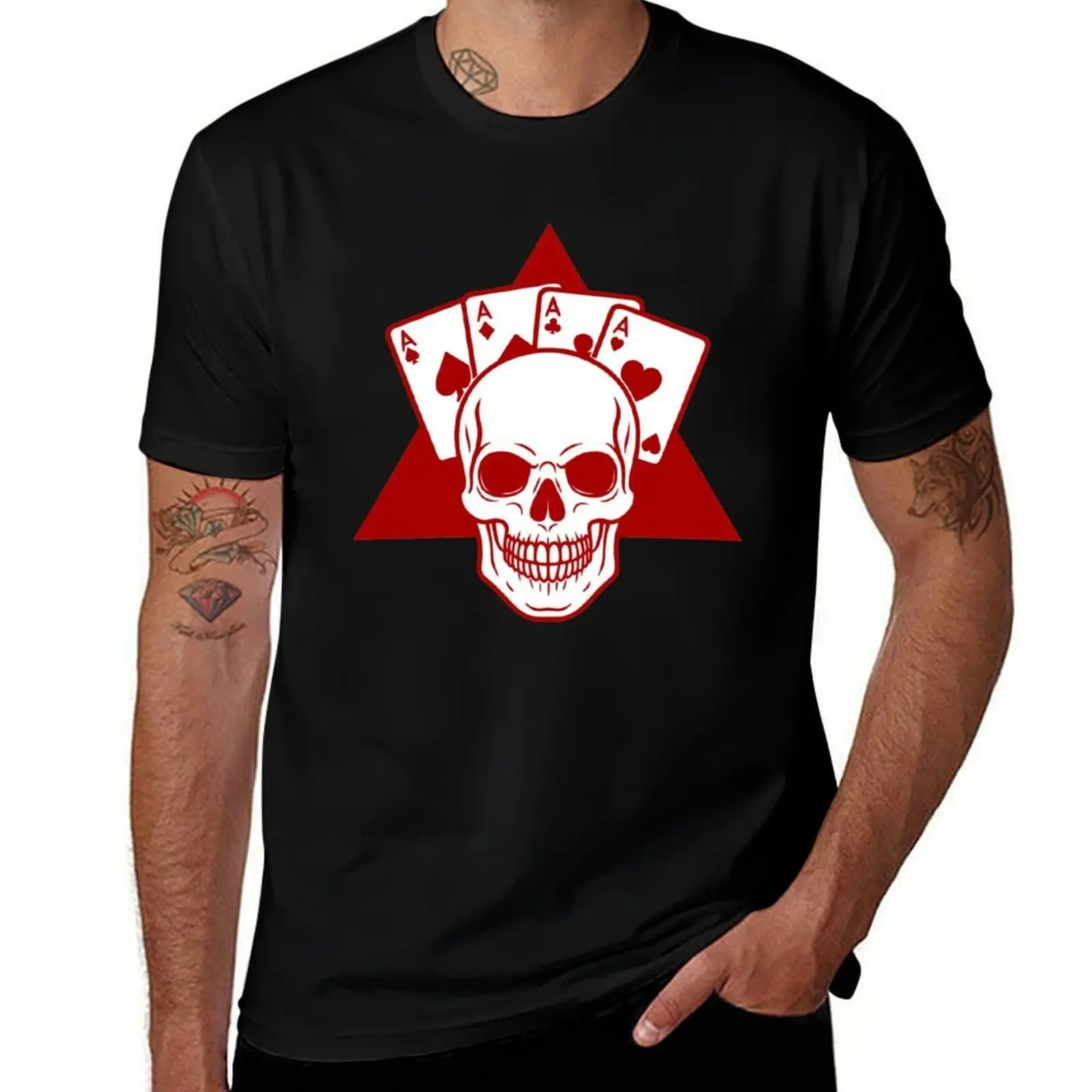 

Skull Illustration T-Shirt kawaii clothes plus size tops street wear men clothings