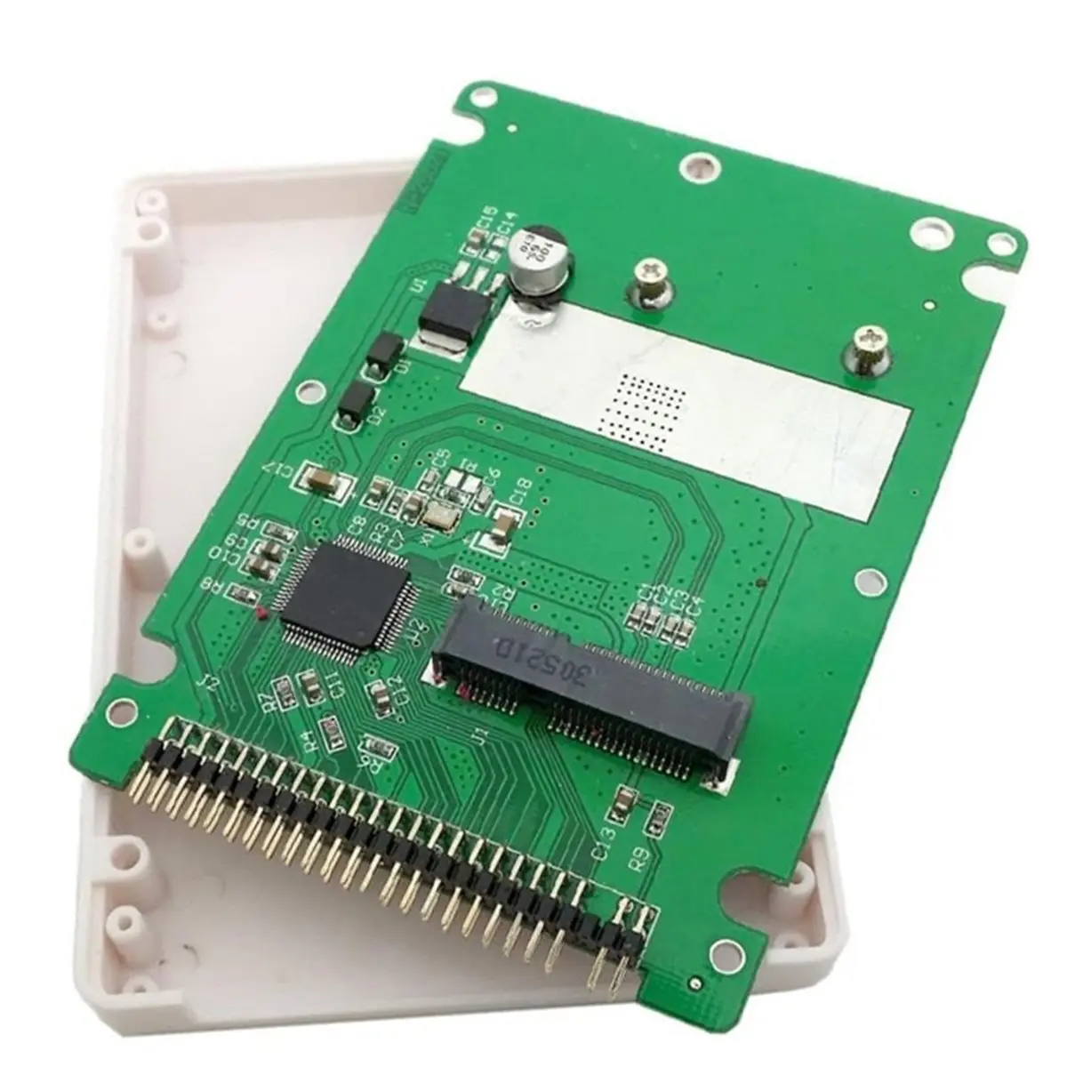 618 Mega Sale MSATA Mini PCI-E SATA SSD to IDE 44Pinto 2.5 Inch IDE 44pin 2.5 Inch Hard Disk Case Enclosure Box White for Laptop