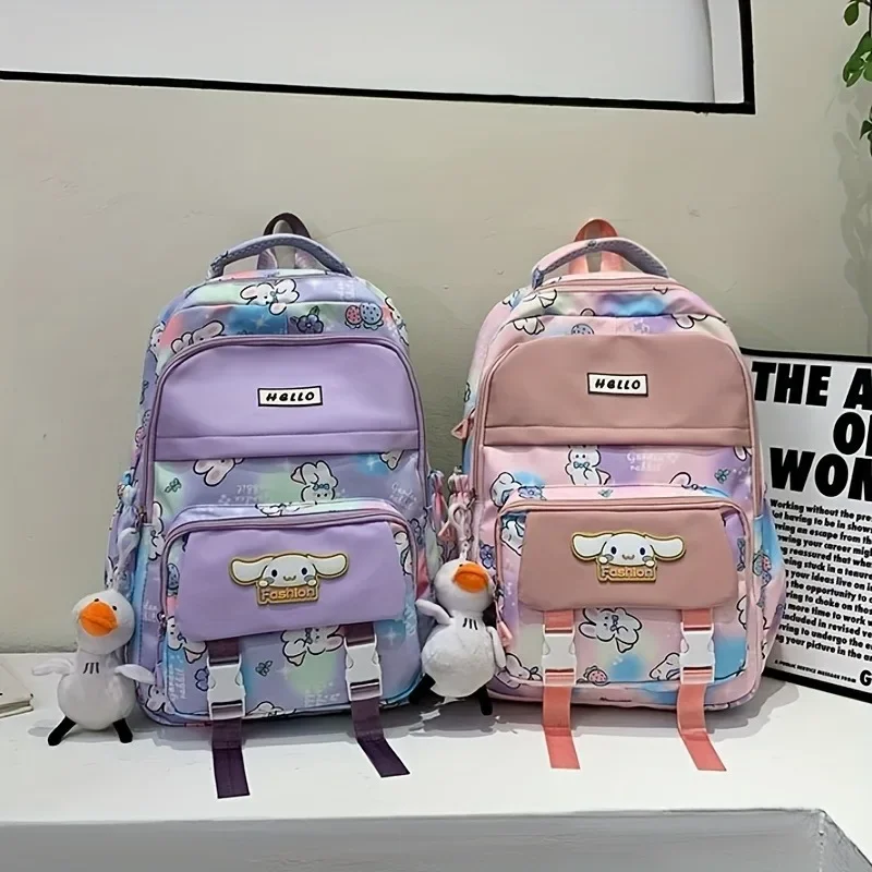 Sanrio Series Cinnamoroll Backpack Cartoon Anime Large Capacity Backpack Students Teenagers Fashion Cute Kawaii Backpack Girl