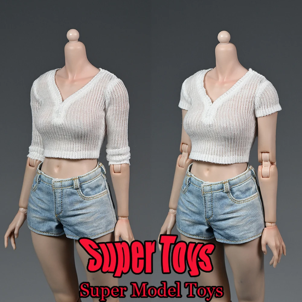 

1/6 Scale Female Soldier Clothes Accessory Vertical Striped Thin Micro Transparent Top For 12-inches Action Figure Model Doll