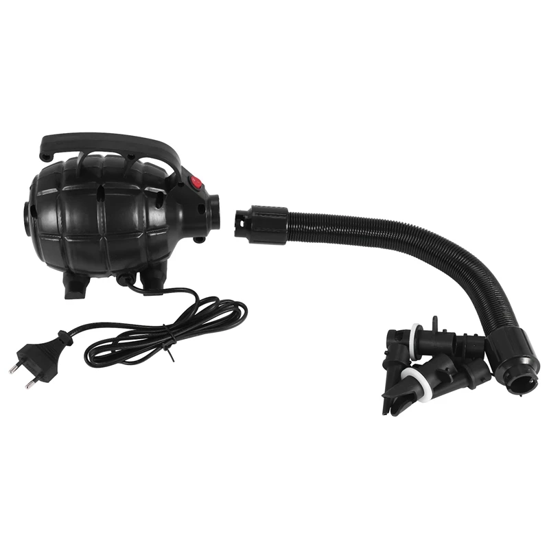 A76F-Black Camping Utility Tool Air Bed Air Inflation Tool 600W Air Compressor Portable Air Mat Electric Air Pump EU Plug