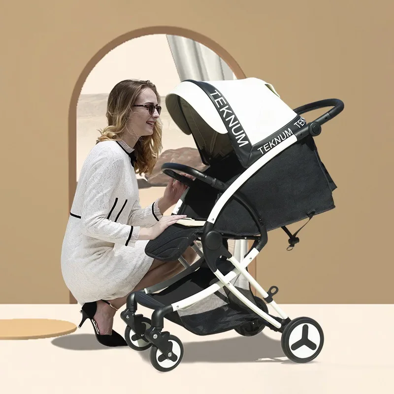 Lightweight Baby Stroller PortableTravel Stroller Adjustable Handle Multi-function High View baby carriage