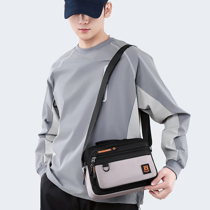 Multi-Pocket Oxford Messenger Bag for Men – Roomy Crossbody Shoulder Pack for Office Travel & Everyday Carry