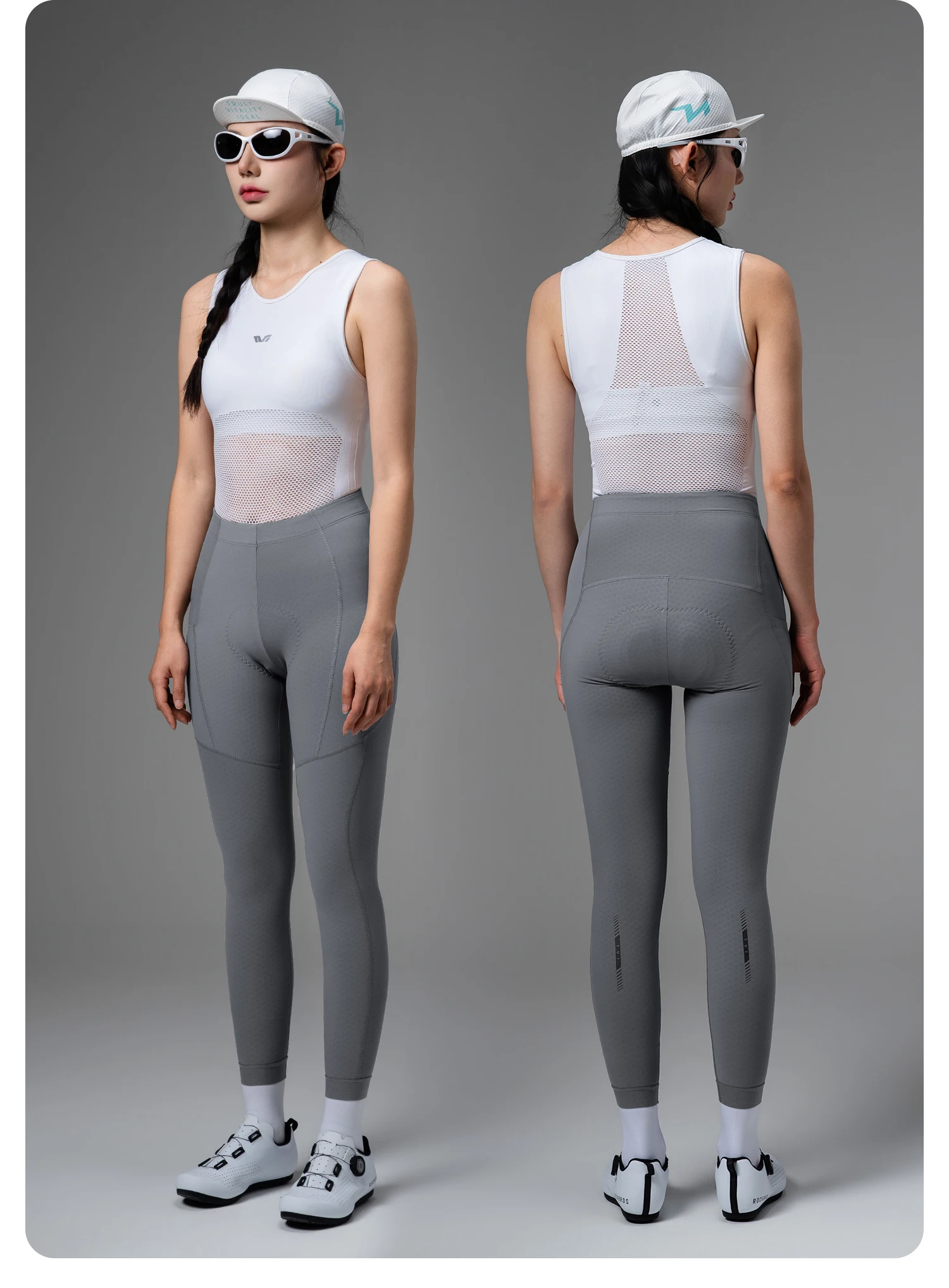 ROCKBROS Damen Fahrrad-Fleecehose Thermische Fahrrad-Tights mit Seitentasche für Handy Winddichte Leichte Radhose – Detail 16