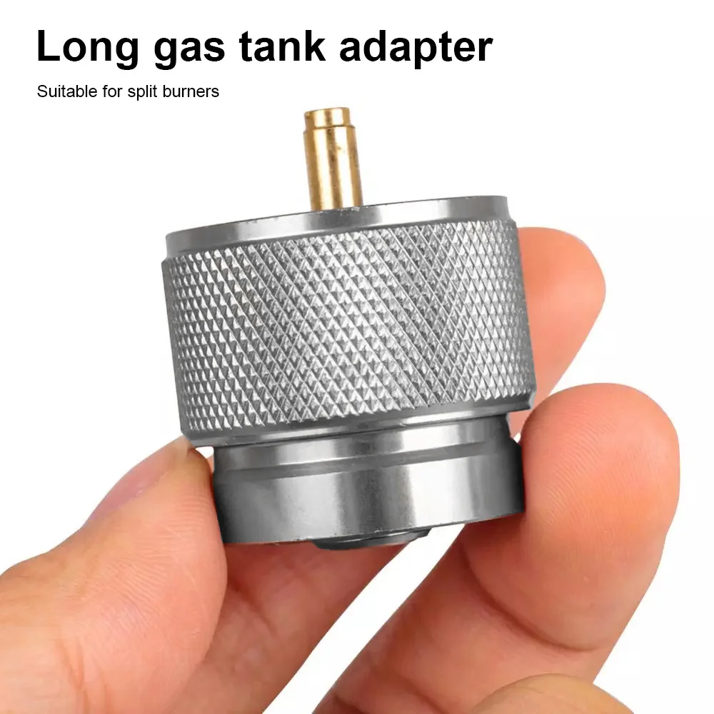 อะแดปเตอร์ถังแก๊สเตาตั้งแคมป์กลางแจ้งอะแดปเตอร์ถังแก๊สตัวแปลงหัวเตาแก๊สเตาหลอมแบบยาวอุปกรณ์สำหรับตั้งแคมป์