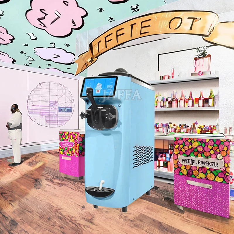 New Design 3.8L Capacity 16-22L/H 1050W Ice Cream Maker Easy Moving Operation Soft Ice Cream Machine With Air Pump