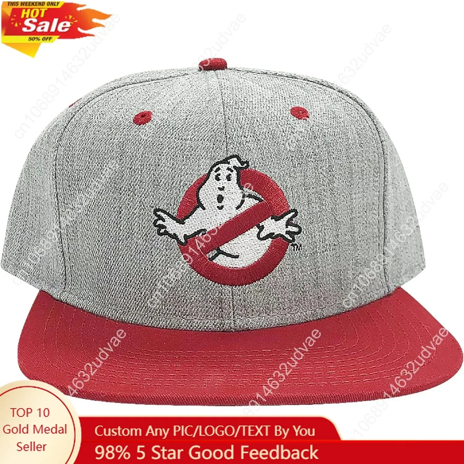 

Ripple Junction Ghostbusters No Ghost Logo Flat Bill Snap Back Hat