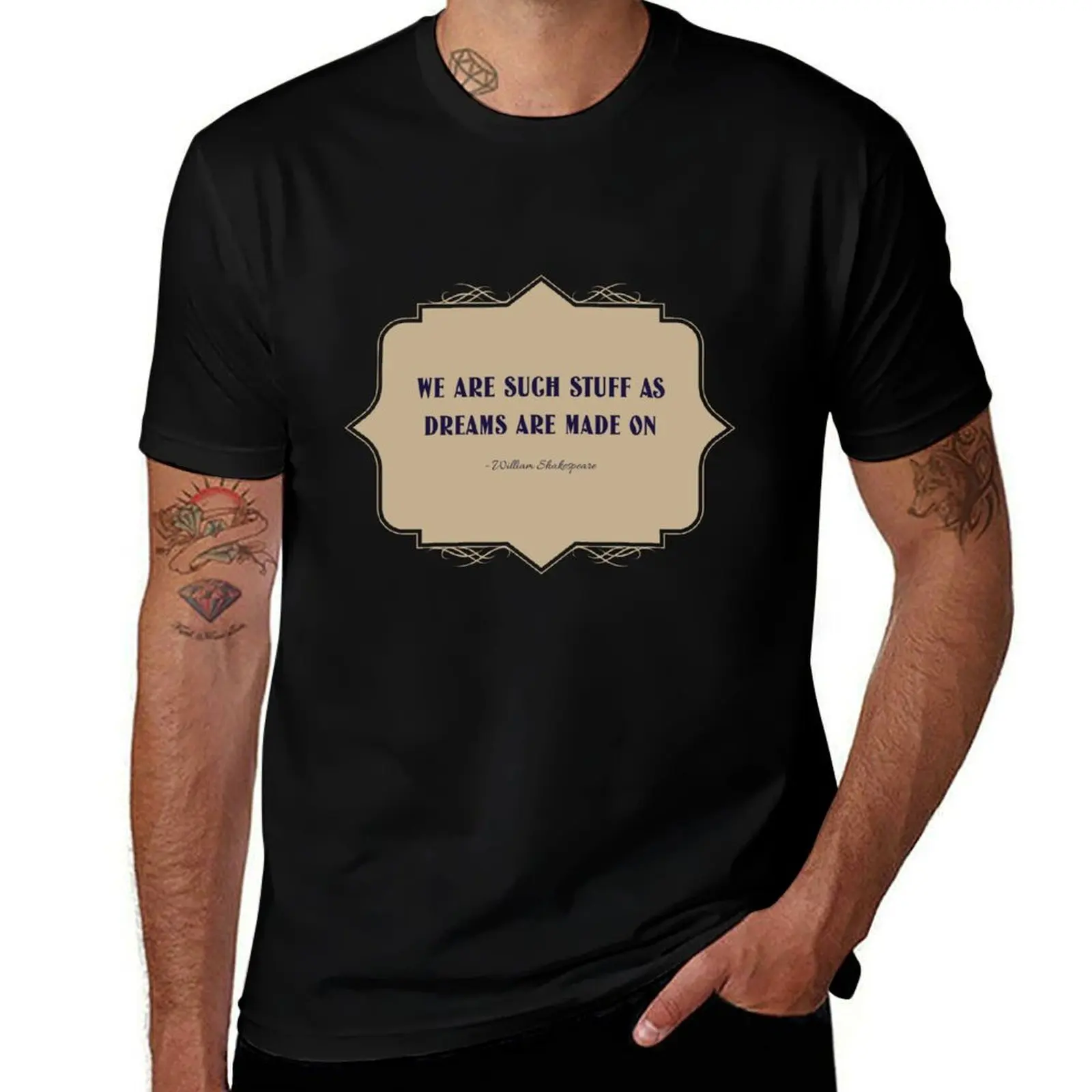 We Are Such Stuff... Shakespeare's Tempest T-Shirt Basic Solid Tee for Daily Use T-Shirt