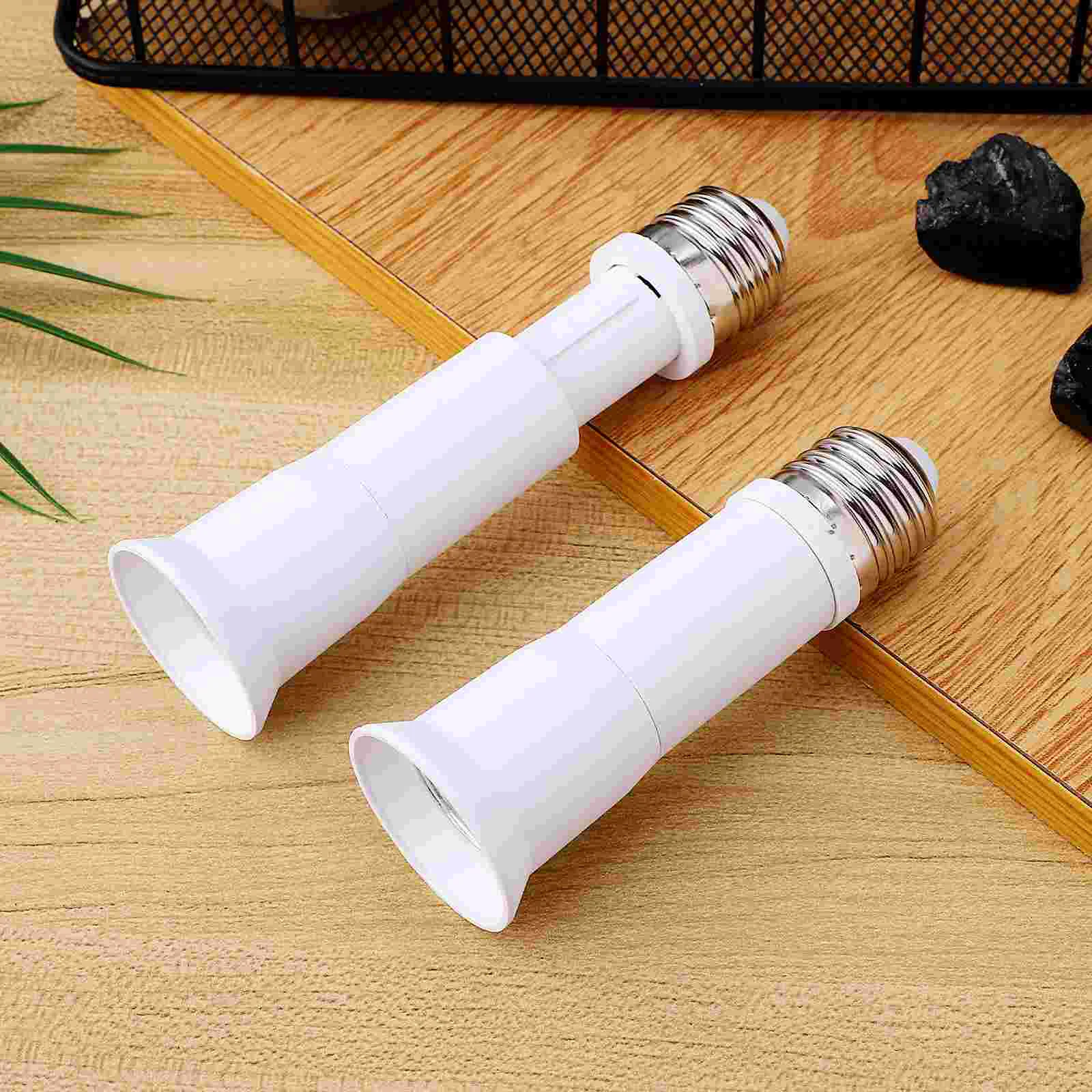 2 Pcs Convert Lamp Head Recessed Light Converter Extension Cord Plug Adapter Lighting Supply E27 Socket