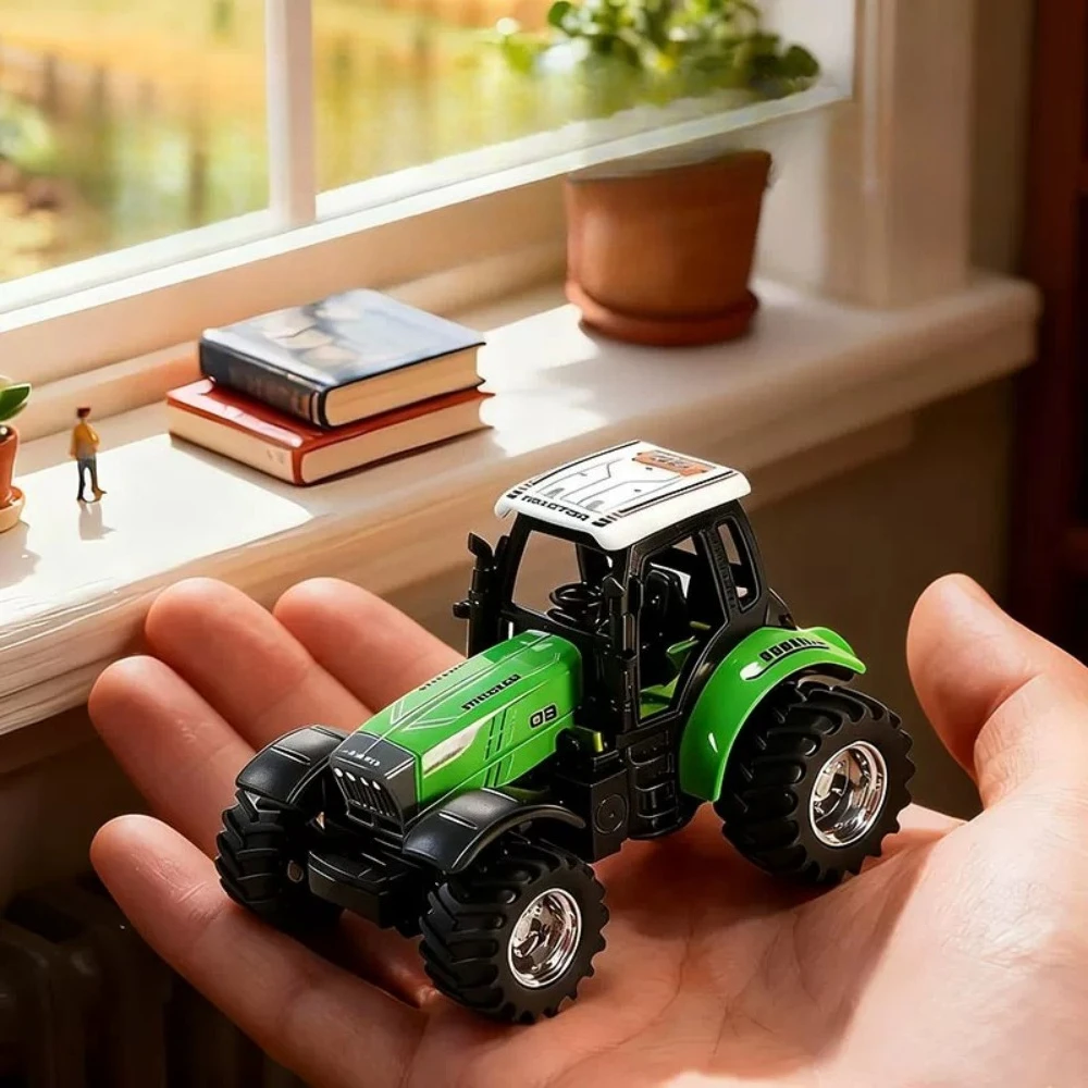 1/64 Miniature Dieel Remote Control Farm Truck Intelligent Simulation Engineering Transport Vehicle Electric Toy Car Model
