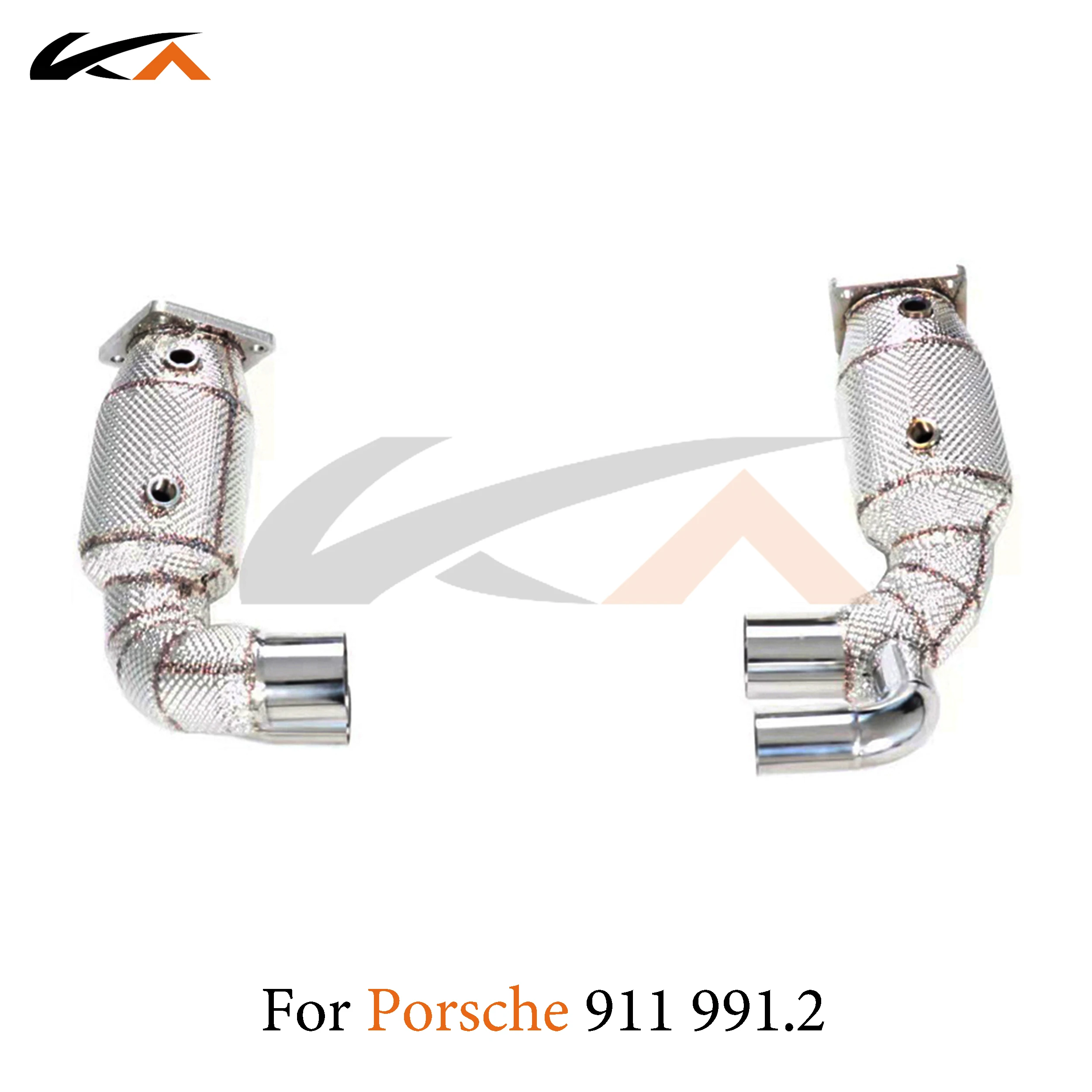 KA Tuning Performance Downpipe Exhaust for Porsche 911 991.2 Heat Shield with Catalysis Upgrade for Enhanced Sound And Power