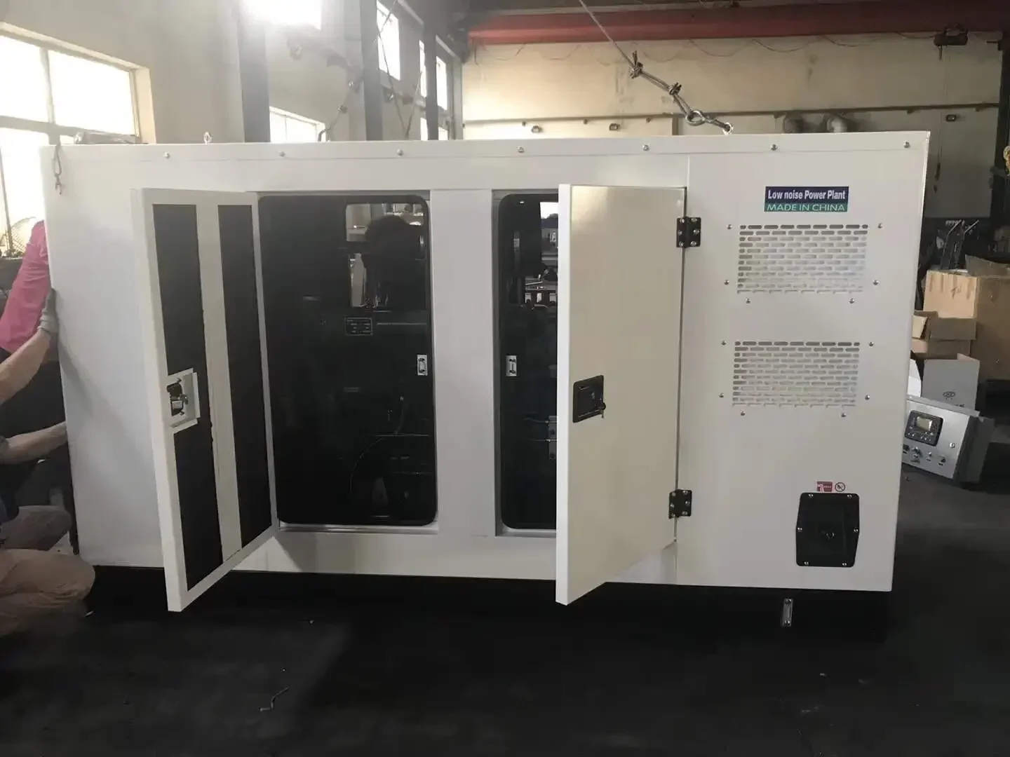 High quality weifang Ricardo 40kw/50kva  soundproof silent diese generator with brushless alternator and base fuel tank
