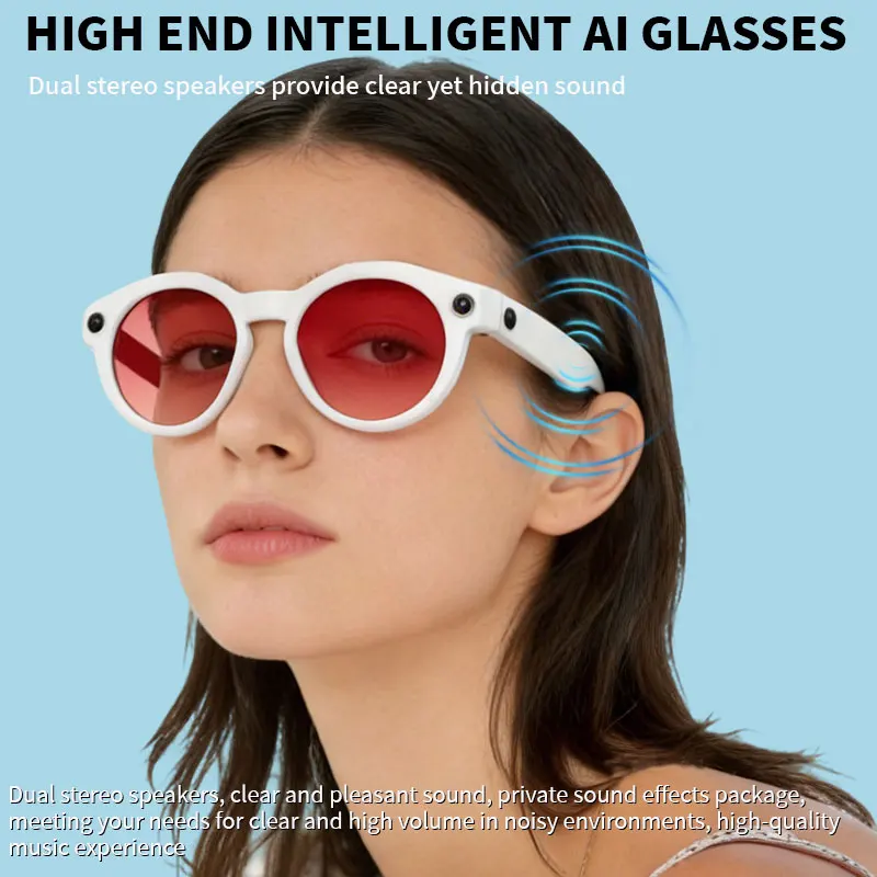 2026 LIGE New AI Smart Glasses 8 million pixels WiFi touch Dual-microphone Noise reduction AI translation gift 290mAh for XIAOMI
