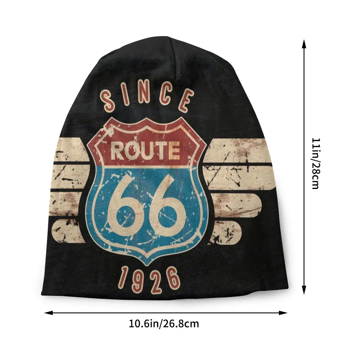 U S Route 66 Skullies Beanies Fashion Hats Since 1926 Thin Bonnet Special Caps Men Women's Earmuffs