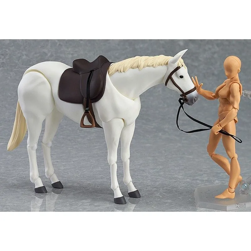 Anime Figma 246 Horse White Horse Chestnut BJD Action Figure Figma Body Kun Body Chan Figure PVC Handmade Model Toys Doll Gifts