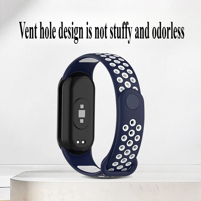 Силиконовый ремешок для Xiaomi Mi Band 9, спортивный мягкий удобный дышащий браслет-браслет для Mi Band 8, аксессуары для ремня Correa