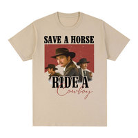 Pedro Pascal T-shirts Men's Women Funny Save A Horse Ride A Cowboy Vintage T Shirt Summer Cotton Unisex Tee Shirt Oversized Tops