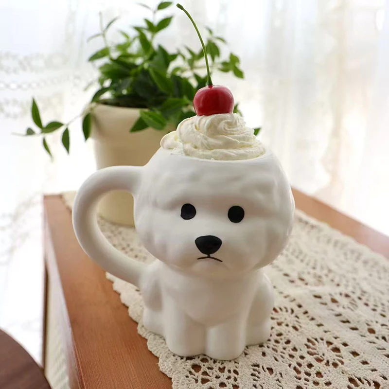Creative Cute Little Dog Cerc Mugs Office Water Drinking Cups Coffee Cups Birthday Gifts Couple Cups Home Daily Use