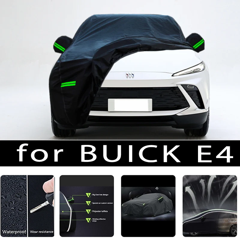 

For BUICK E4 Car Covers Outdoor Waterproof Sun Rain Snow Protection UV Auto Cover 190T Car Protective Full CoversI