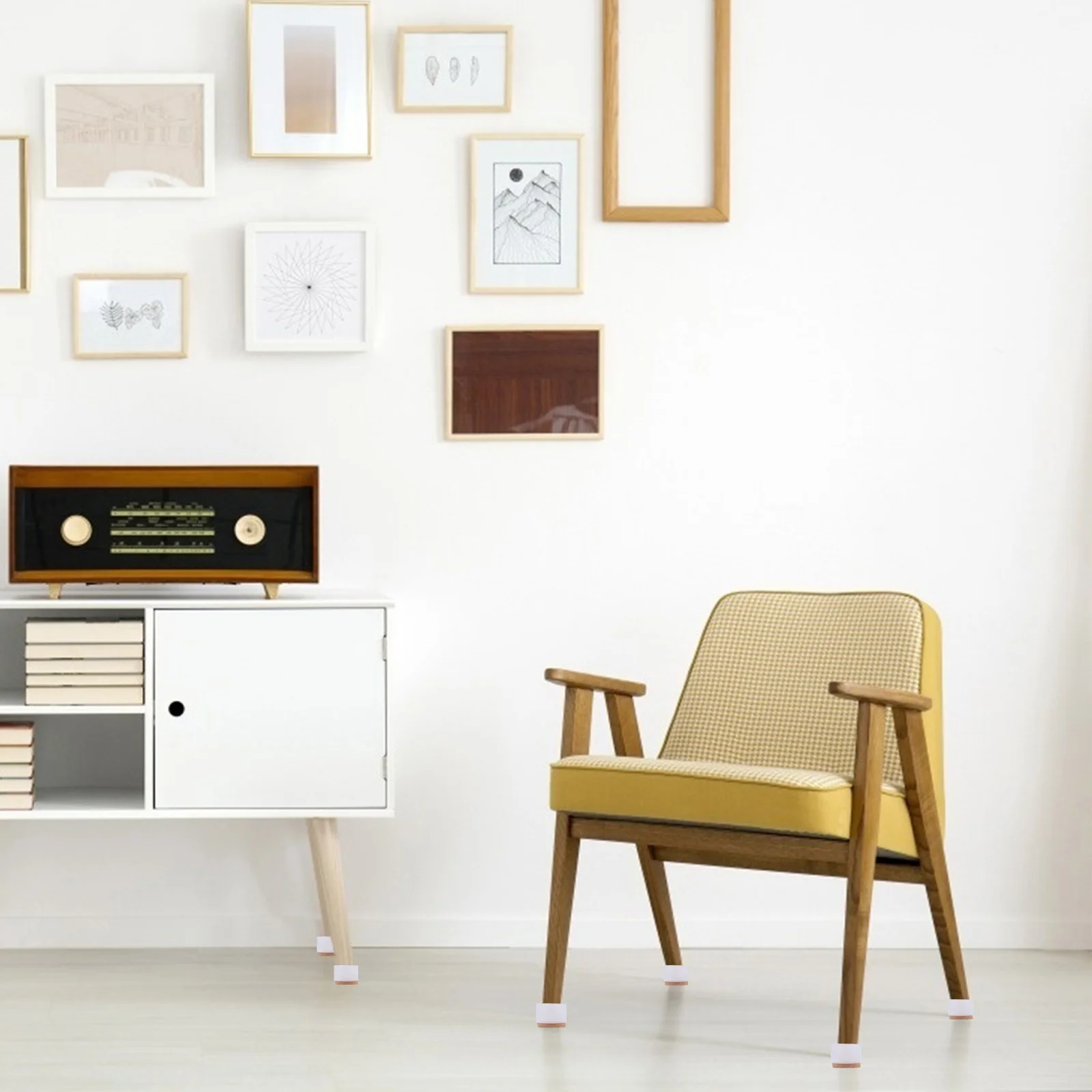 

10Pcs Table Feet Mat Chair Feet Protectors Transparent Plastic Felt Pad Anti-Skid Floor Protectors Suitable for Hard Floors