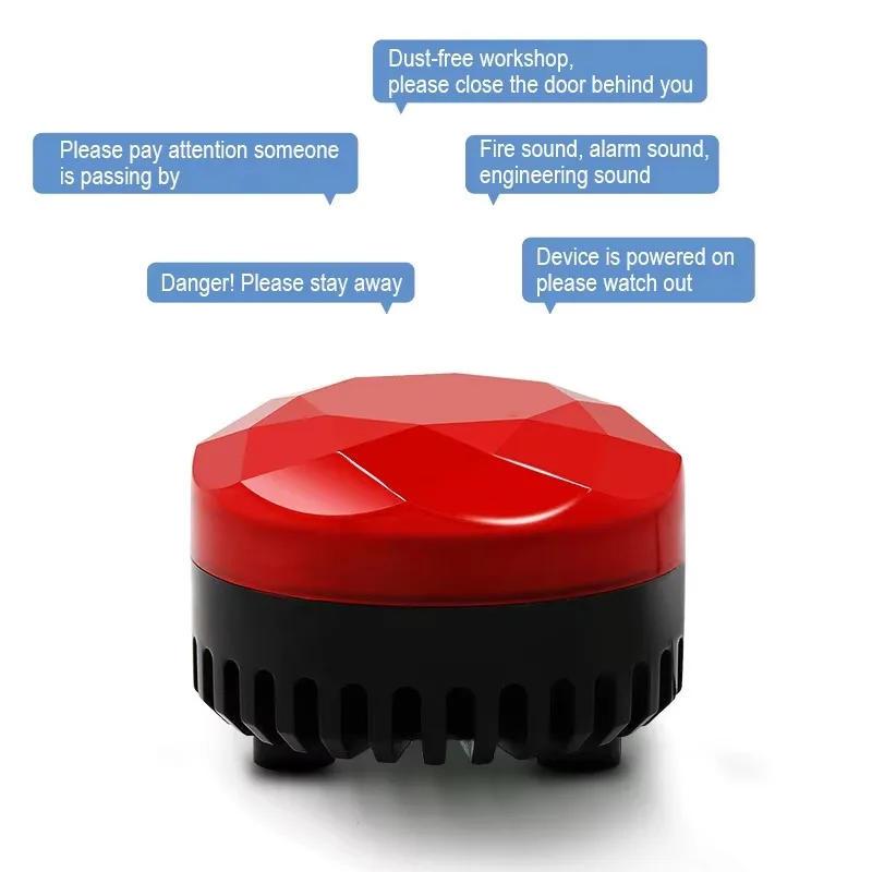 Durable flashing red light alarm, new design radar sensor made of durable ABS material