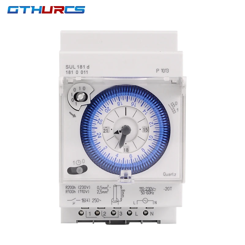 latest CE certified mechanical timer switch SUL181D 96 times on/off per day time set range 15 mins timer mechanical 24H timer