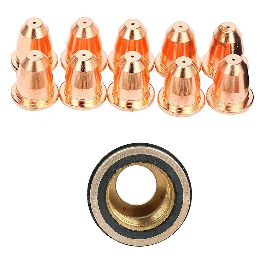 22Pcs Plasma Cutter Torch S45 Accessory PR0010 Electrodes PD0116-08 Nozzle Tips Spacer Guide Retaining Cap for S45 Torch