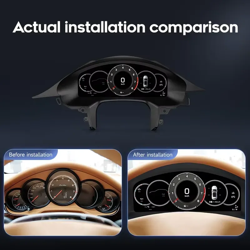 12.3 Inch LCD Speedometer Digital Dashboard Panel Virtual Instrument Cluster CockPit for Panamera Gts
