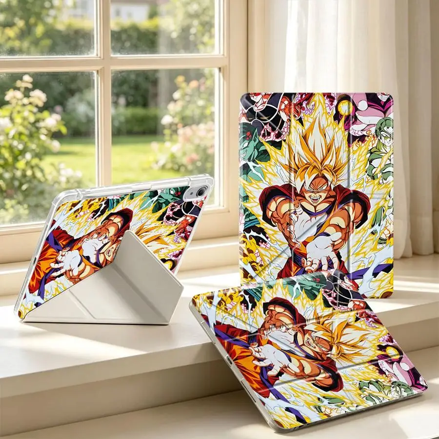 With Pen Slot Cover Tablet Case For Samsung Galaxy Tab S7 FE S10 Lite A11 S9 Plus A8 A9 Plus S8 Dragon Ball Goku