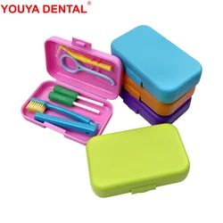 Dental Care Kit Portable Travel Detachable Toothbrush Interdental Brush Storage Box Aligner Chewies Brace Extractor Removal Tool