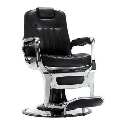 

High-End Men's Barber Chair Reclining Retro Oil Head Large Chair Lifting Hot Dyeing Shaving Hair Chair