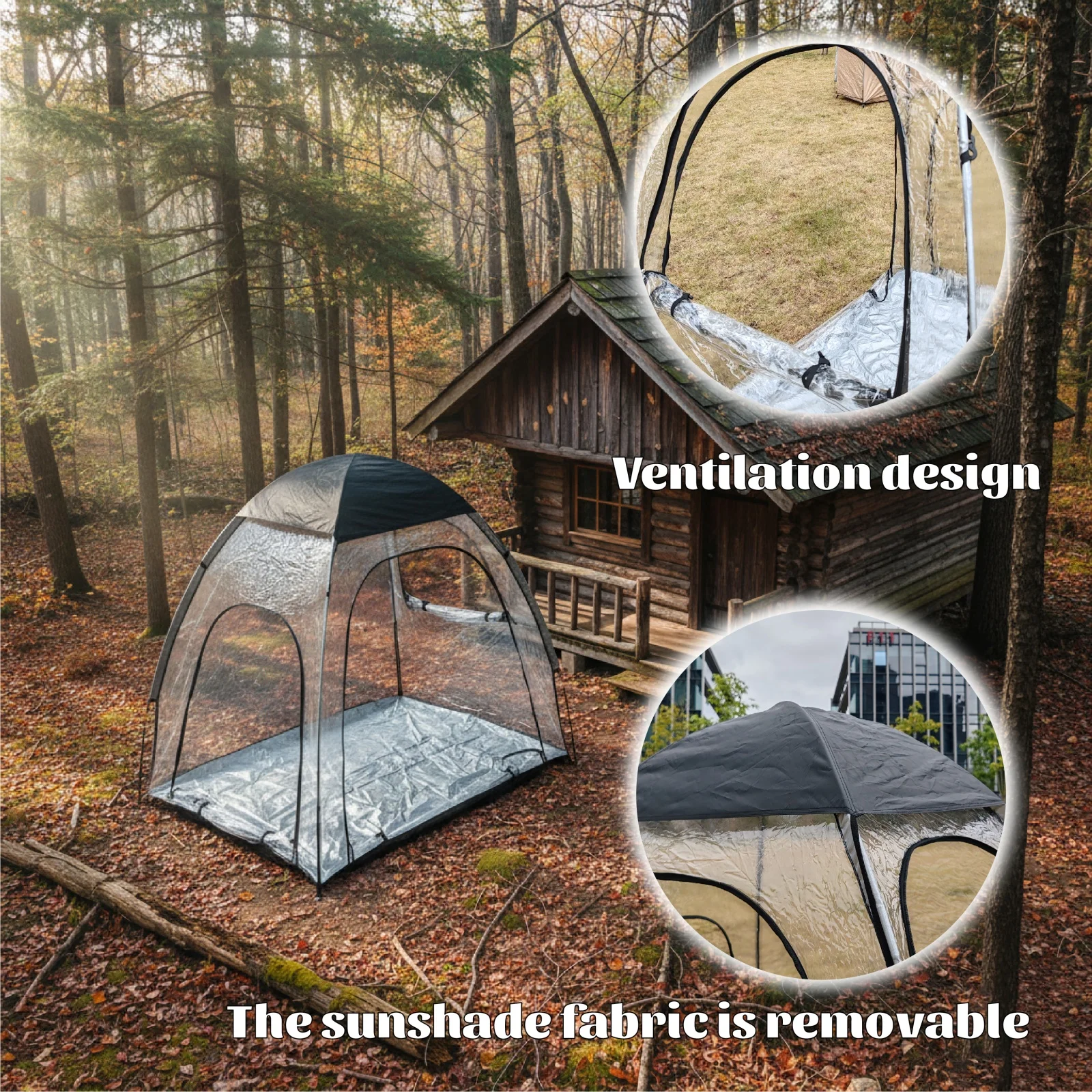 1 Pack Tool-Free Greenhouse Tent, Transparent Plant Shelter with Reinforced Frame, Foldable Mini Greenhouse