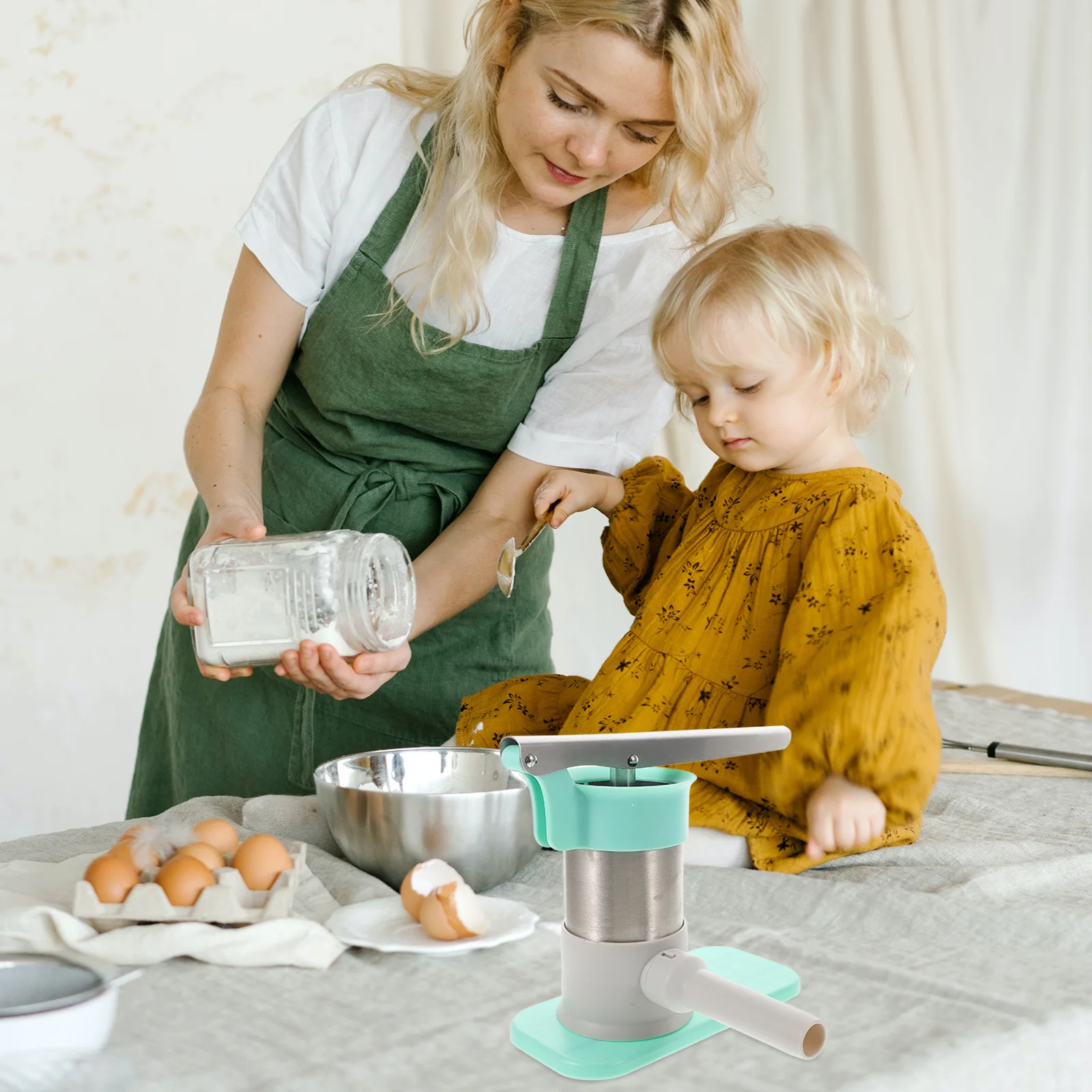 

1Set Manual Sausage Filler Stainless Steel Commercial Small Homemade Sausage Stuffer Kitchen Meat Filling Tool