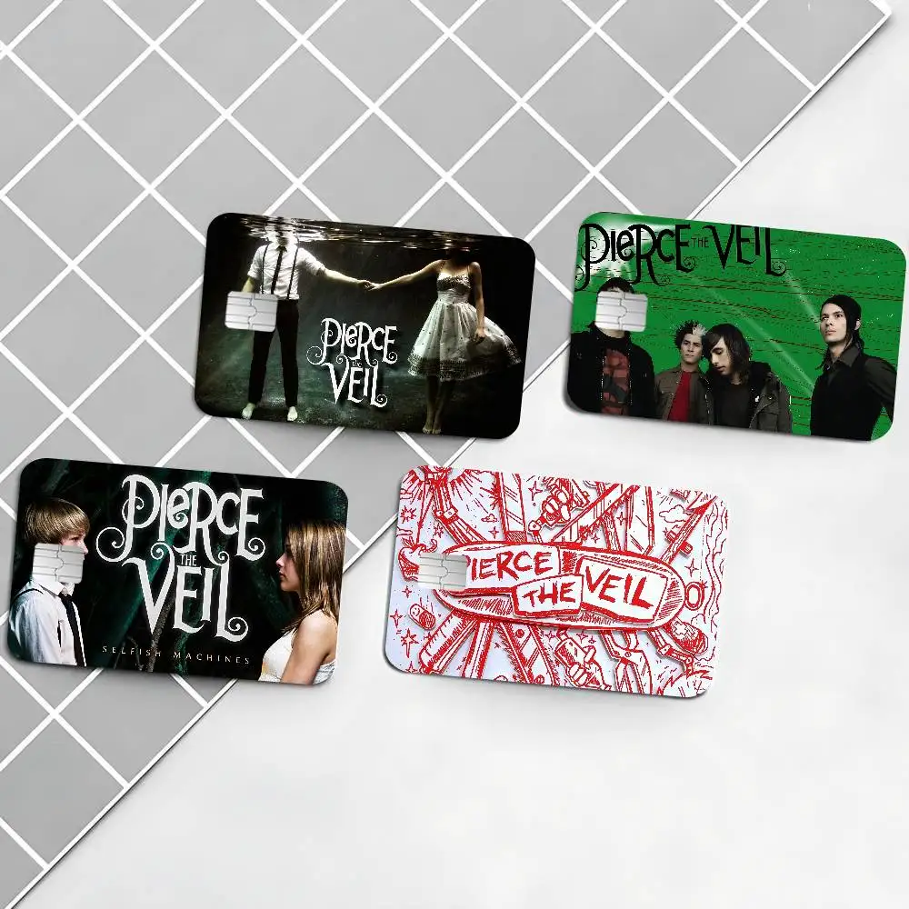 P-Pierce The Veil Band Anmie Sticker Film Skin Cover for Credit Card Debit Bank Card Front