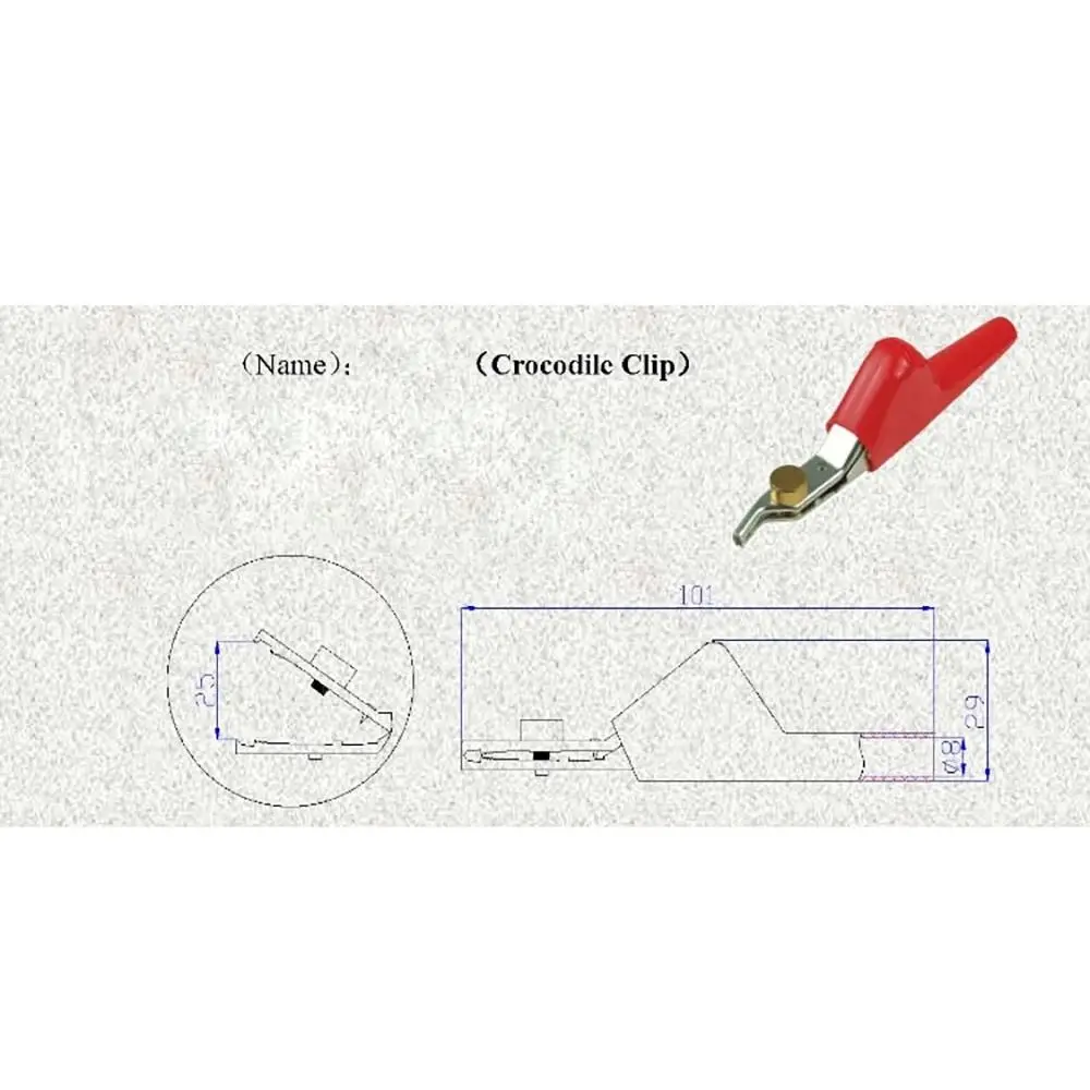 Car Repair Inspection Test Clips Testing Clamps Wire Crocodile Clip Corrosion Resistant For Electrical Projects For Automobile