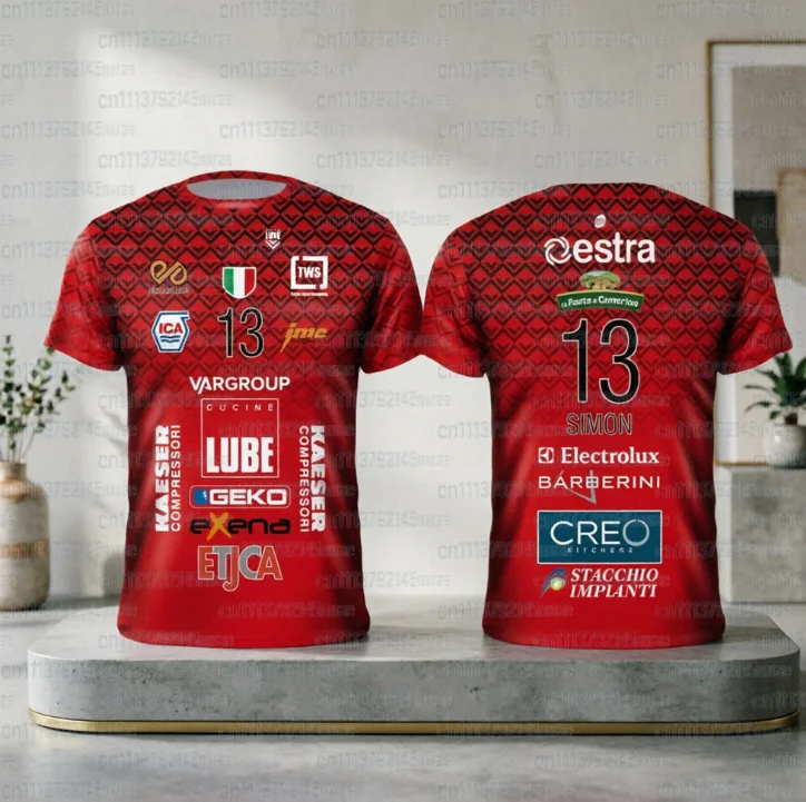 202526 Jungen Top Auswärts Atmungsaktives Team-Volleyballtrikot Spielkleidung T-Shirt Erwachsene L-Lube T-Shirt Heim-Sportbekleidung Familien-Matching – Detail 4