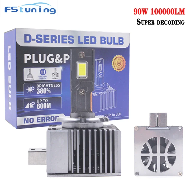 2pcs D1S Led Headlight Canbus lamps CSP D1S D2S D3S D4S D8S Led 10000LM 90W Super Bright D1R D4R D2R D3R D Series Car Bulb