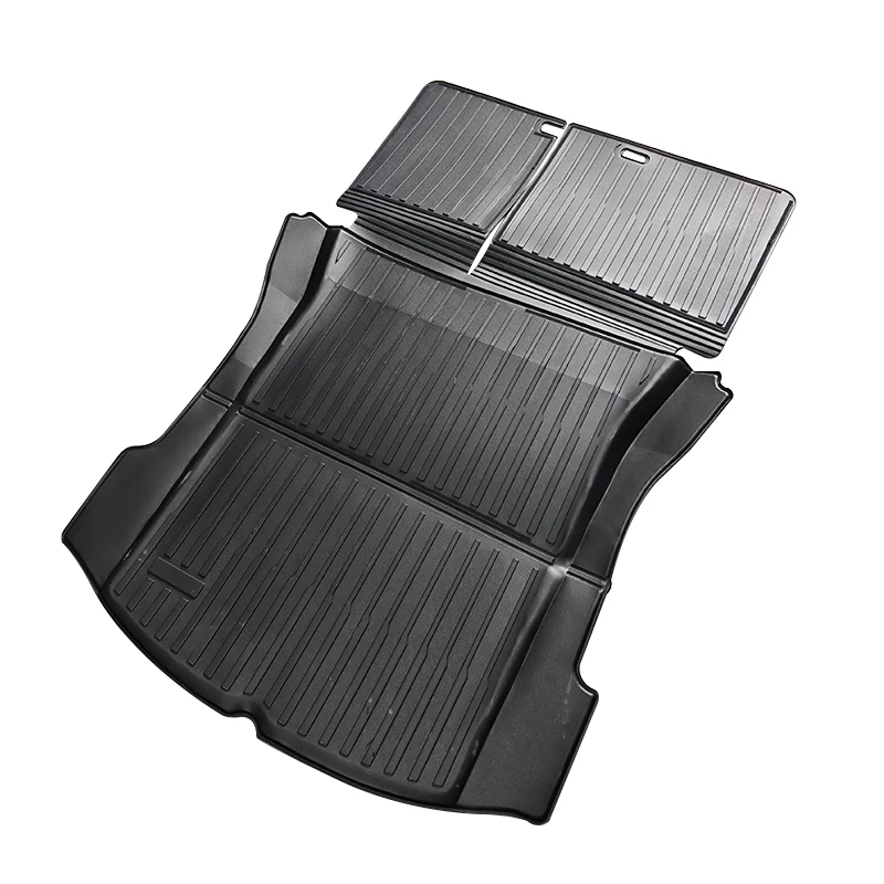 Waterproof Trunk Mat & Seat Back Cover for Tesla Model 3 – Leather Texture Cargo Liner