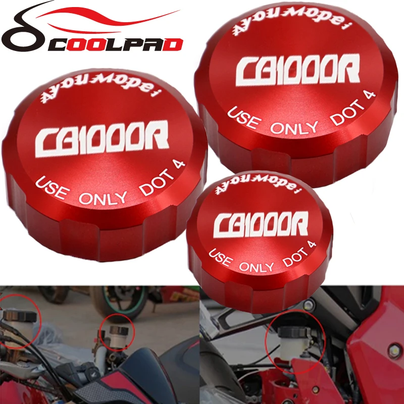 

For HONDA CB1000R CB 1000R 2009-2016 2015 2014 Motorcycle Front Rear Fluid Reservoir Cover Mater Cylinder Cap