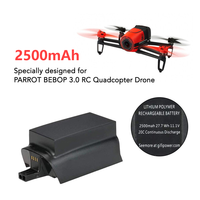 2500mAh 27.7Wh 11.1V Battery For Parrot Bebop Drone 3.0 Upgrade Capacity Lipo Battery Drone Backup Replacement Battery