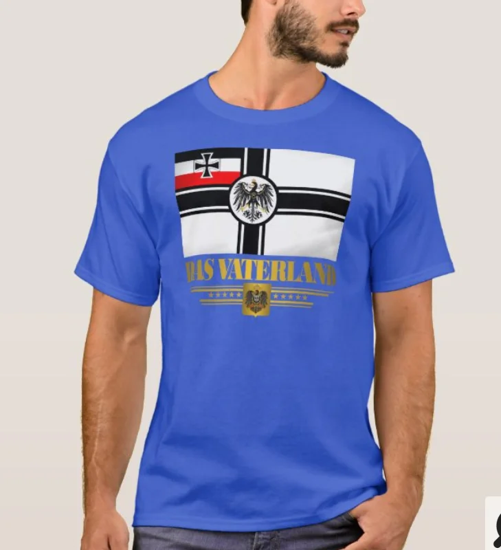 Das Vaterland. German Imperial Flag T-Shirt. Summer Cotton Short Sleeve O-Neck Mens T Shirt New S-3XL