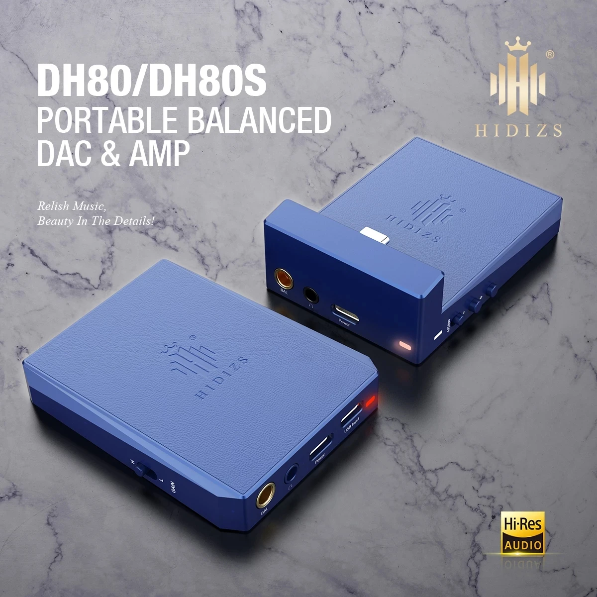 Hidizs Dh80 Dh80s Portable Headphone Amplifier Usb Dac Amp Dsd Decoding With Mqa Hifi Audio Dap For Os / Win / Android / Ios - Image 3