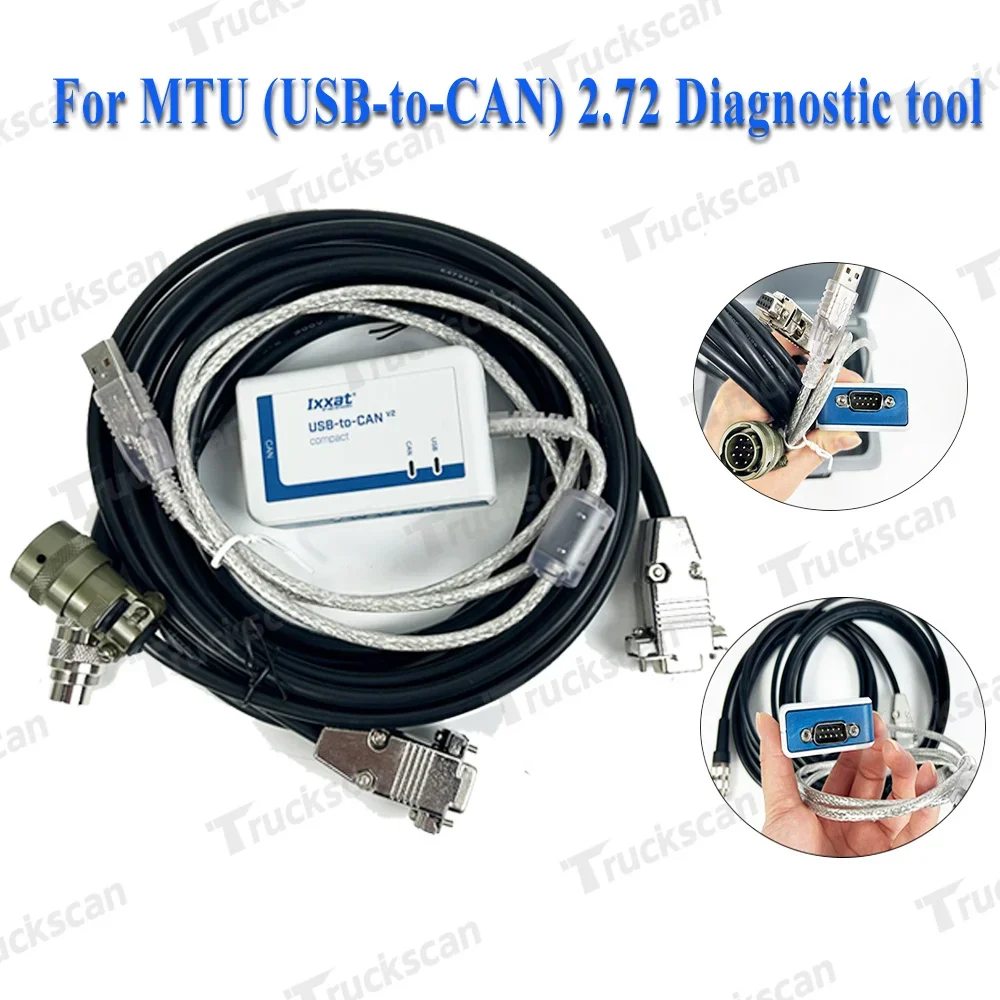 For MTU USB to CAN V2 COMPACT IXXAT Diagnostic tool 2.74 MDEC ADEC Cable Diesel MTU DiaSys Truck Engine Diagnostic tool